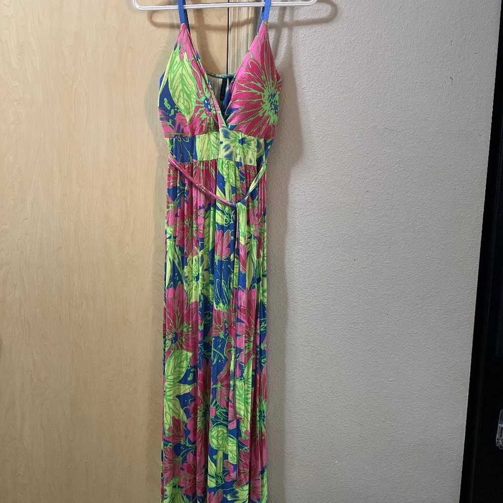 Women Large Colorful Spring Summer Strap Maxi Dress